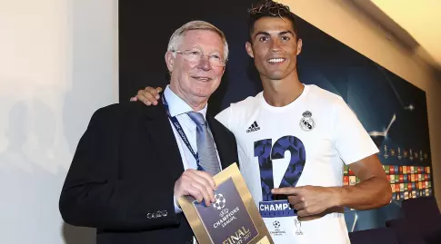 Ferguson med Ronaldo (Instagram)