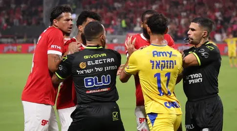 תגרה לאחר הבקעת השער של רועי אלקוקין (רדאד ג