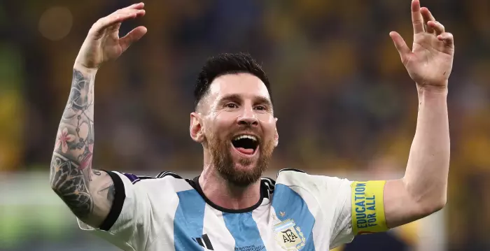 Leo Messi celebrates (Radad Jabara)